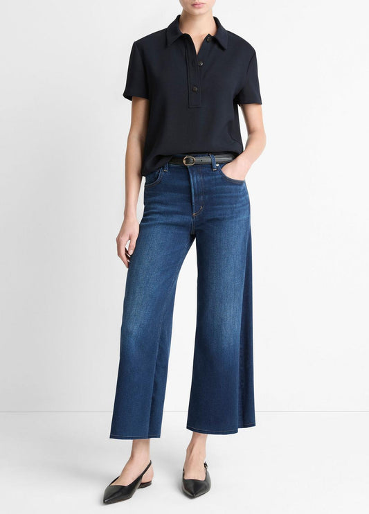VINCE New - Citizens of Humanity Lyra Wide-Leg Crop Clean-Hem Jean in Denim