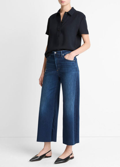 VINCE New - Citizens of Humanity Lyra Wide-Leg Crop Clean-Hem Jean in Denim