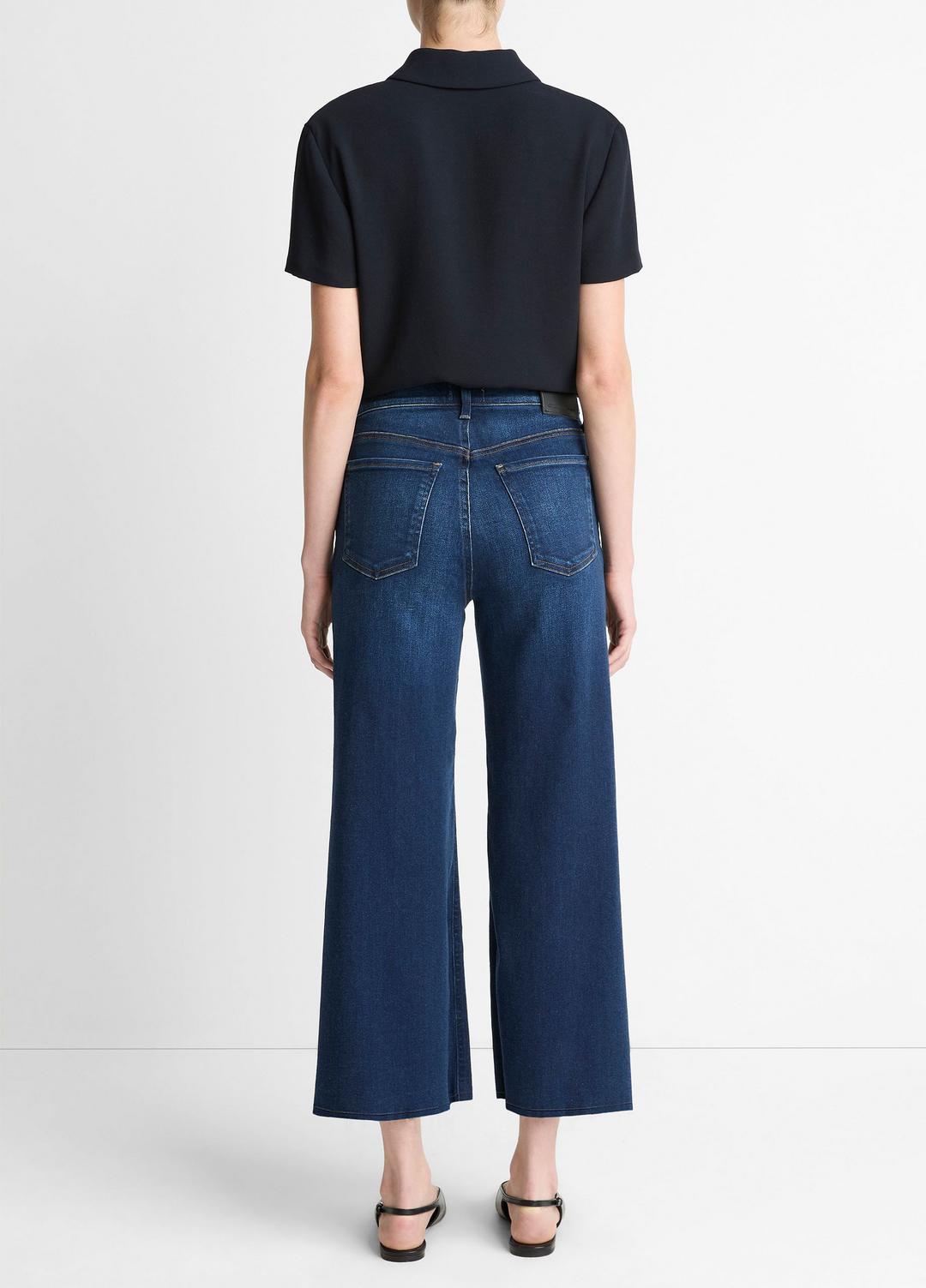 VINCE New - Citizens of Humanity Lyra Wide-Leg Crop Clean-Hem Jean in Denim