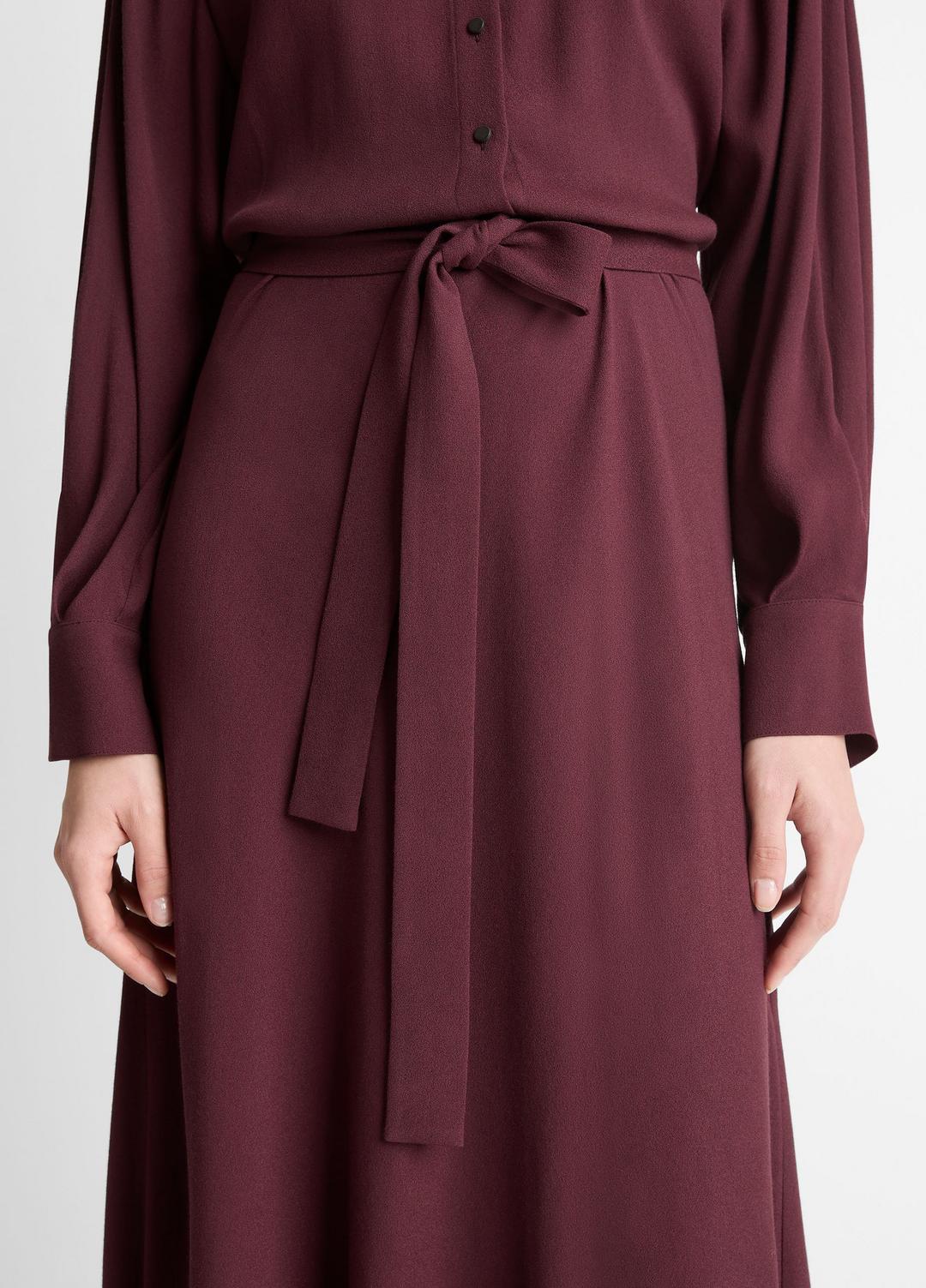VINCE Sale - Crepe Collar-Stand Shirt Dress in Dresses