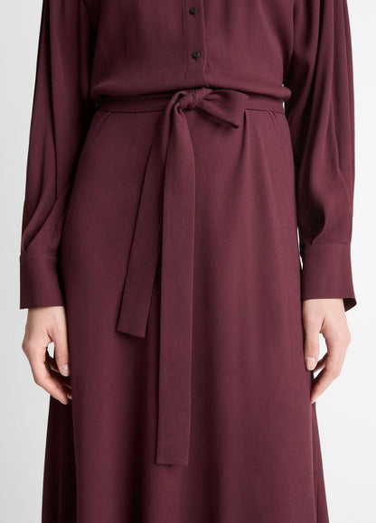 VINCE Sale - Crepe Collar-Stand Shirt Dress in Dresses