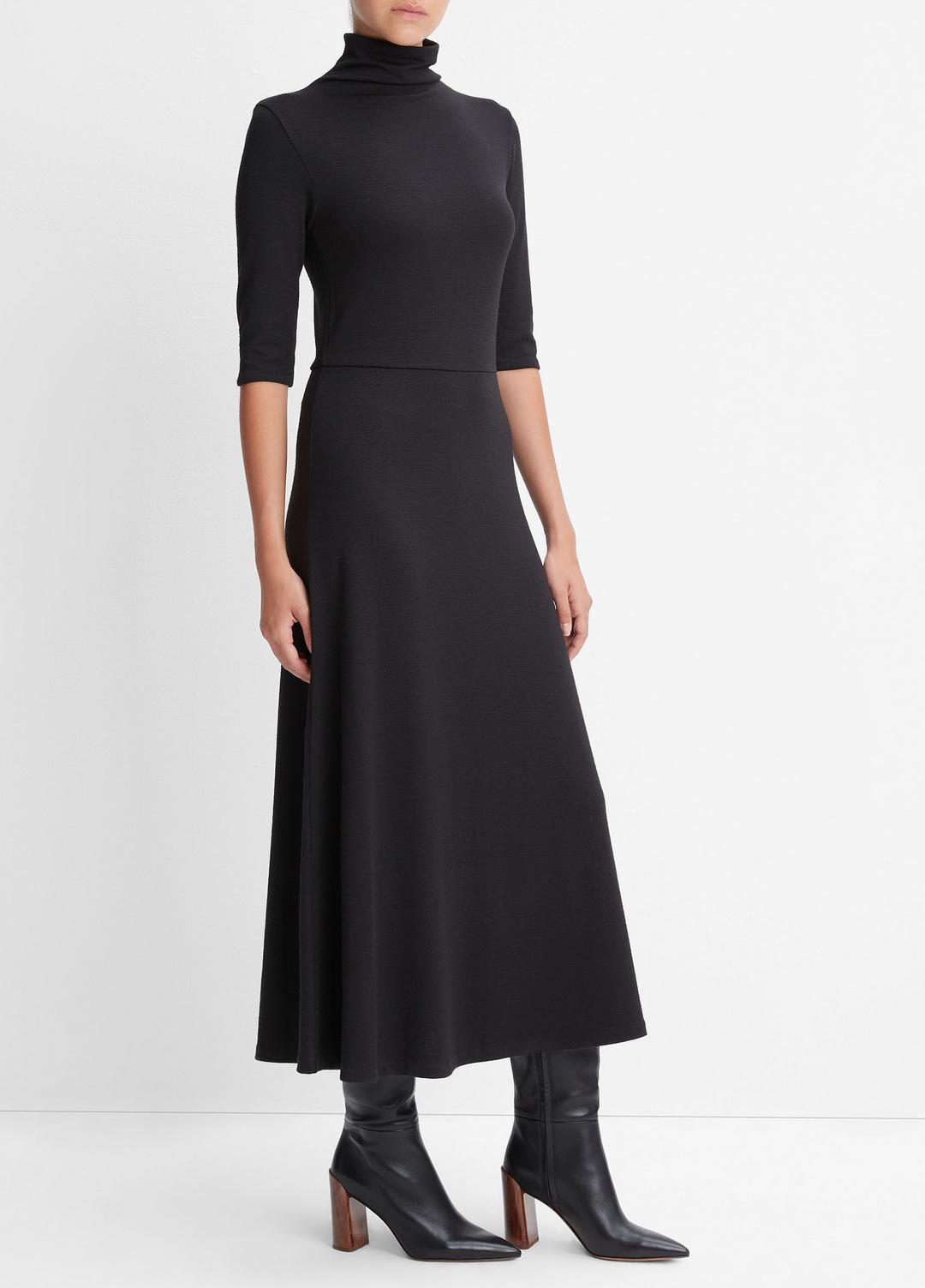 VINCE Sale - Elbow-Sleeve Turtleneck Dress in Dresses