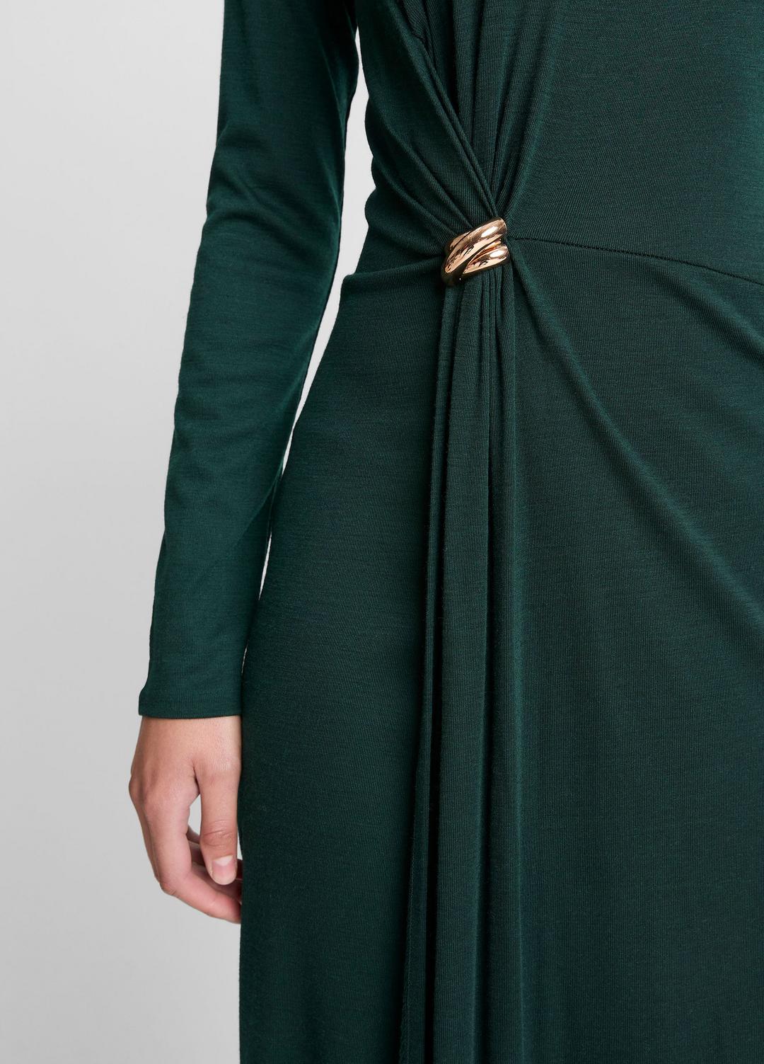 VINCE Best Price - Cinched-Waist Wool-Blend Long-Sleeve Dress in Dresses