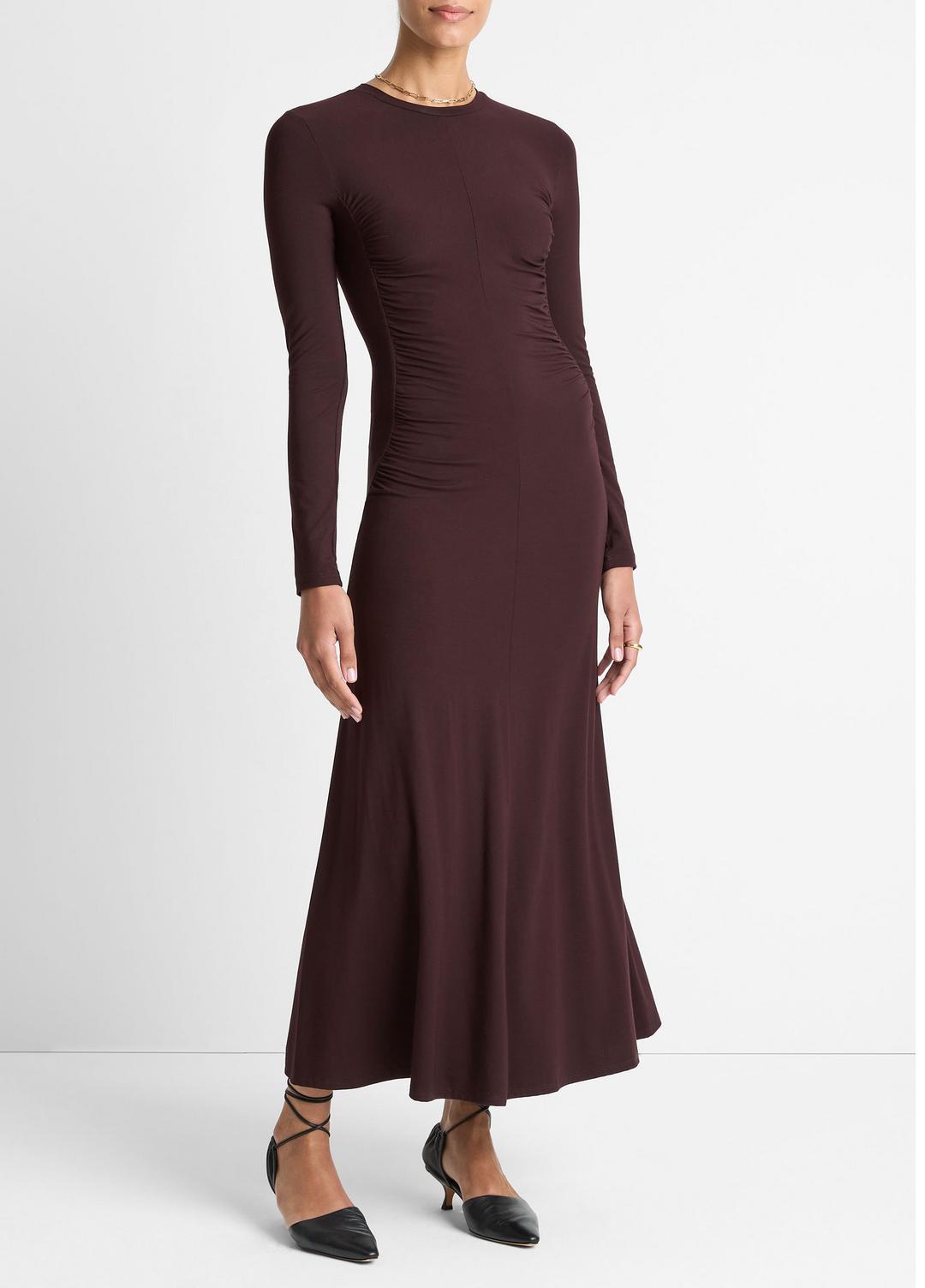 VINCE Deals - Ruched-Seam Long-Sleeve Dress in Dresses