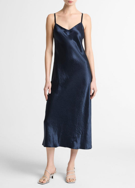 VINCE Best Price - Satin V-Neck Slip Dress in Dresses