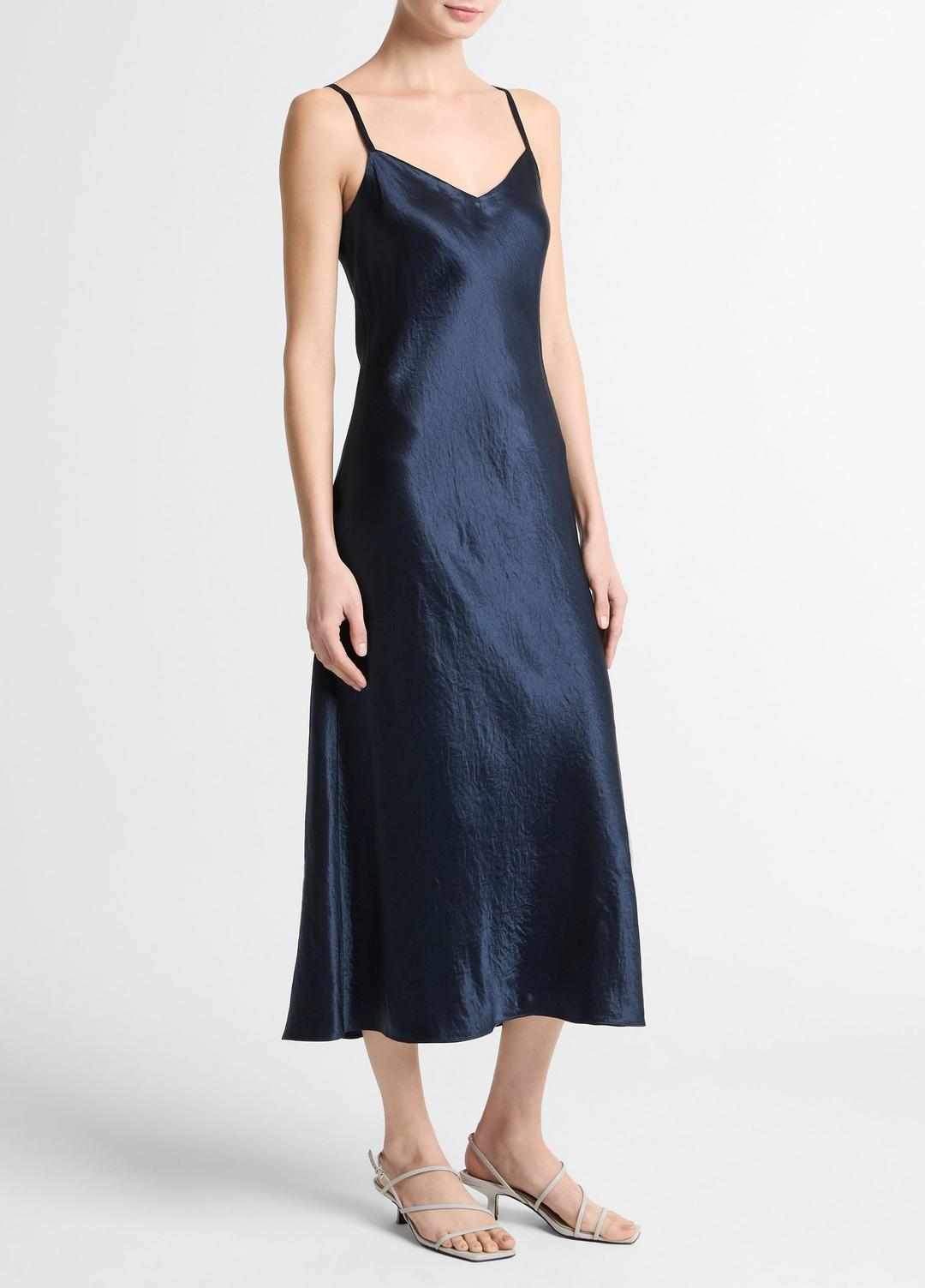 VINCE Best Price - Satin V-Neck Slip Dress in Dresses