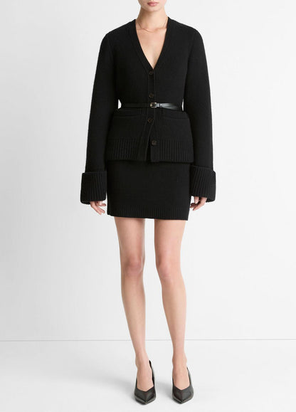 VINCE Deals - Double-Face Wool & Cashmere-Blend Mini Skirt in Skirts