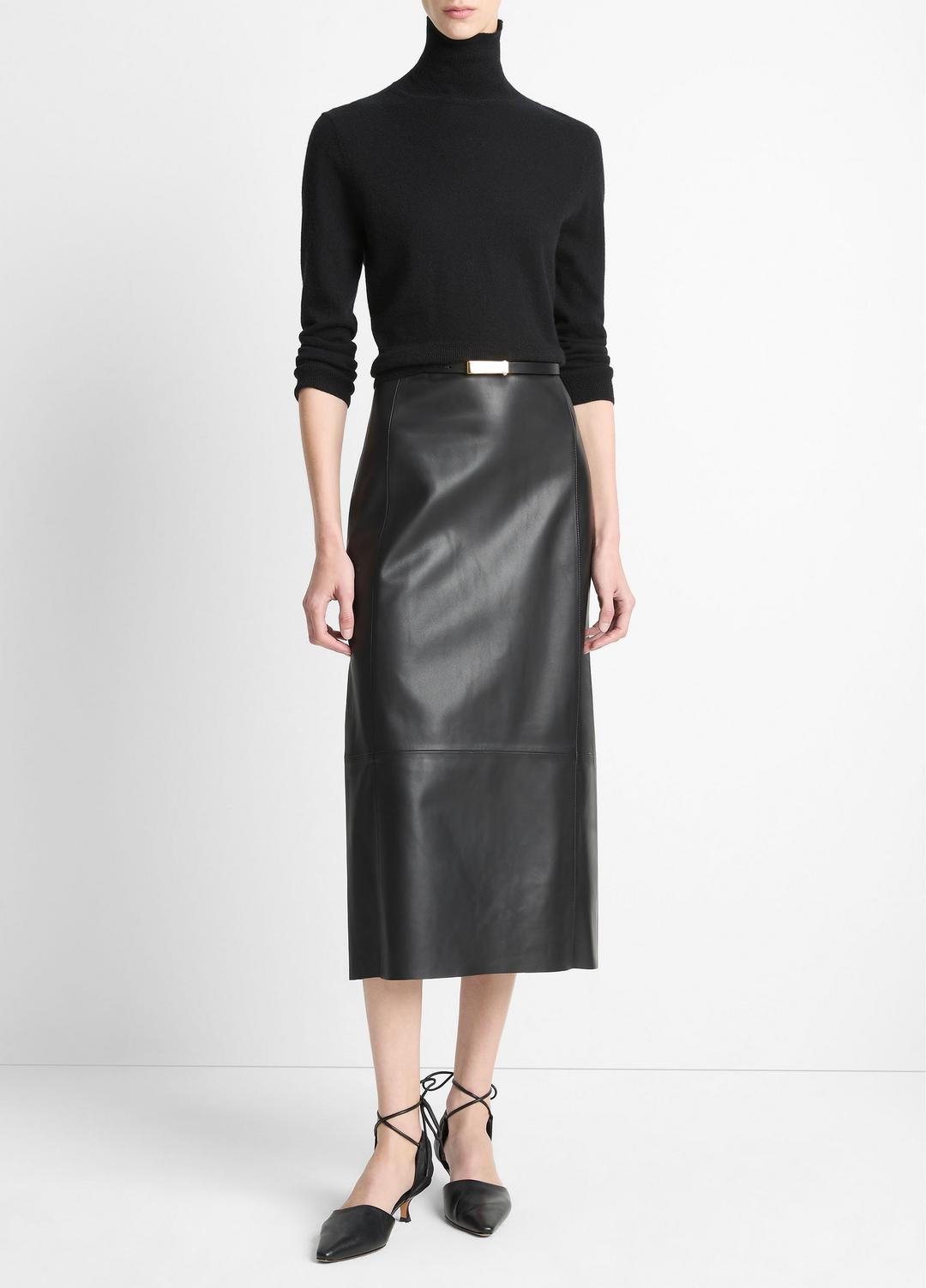 VINCE Exclusive - Leather Straight Skirt in Skirts