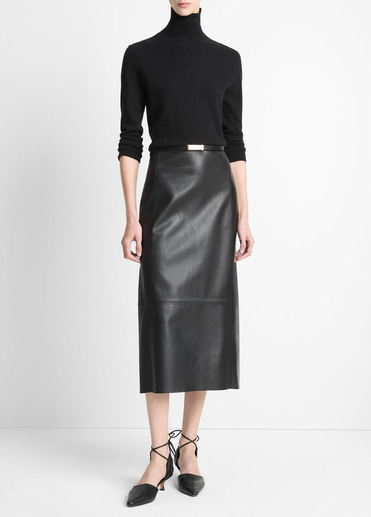 VINCE Exclusive - Leather Straight Skirt in Skirts