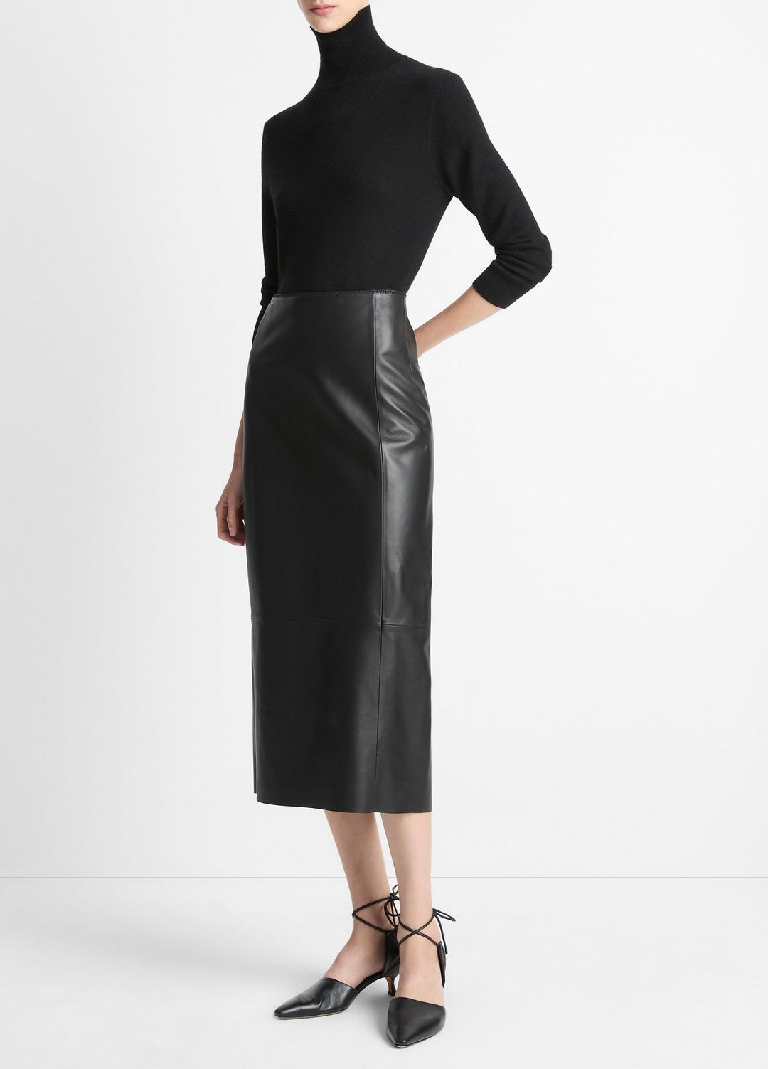 VINCE Exclusive - Leather Straight Skirt in Skirts