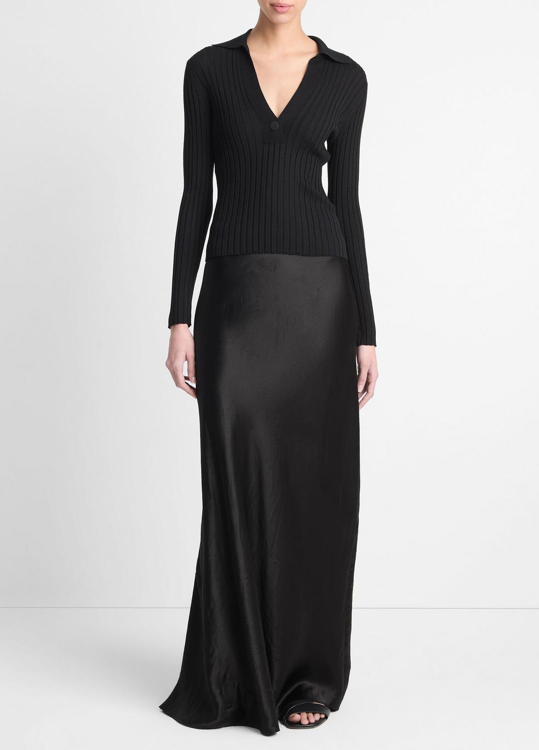 VINCE Best Seller - Satin Maxi Skirt in Skirts