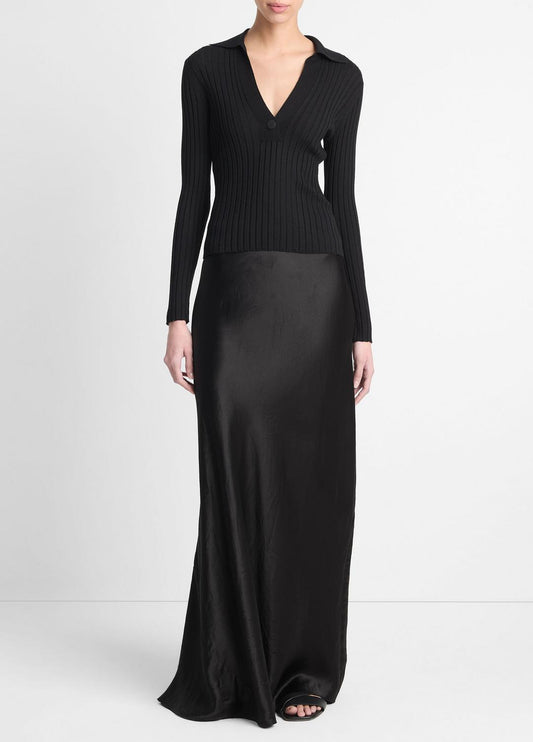 VINCE Best Seller - Satin Maxi Skirt in Skirts