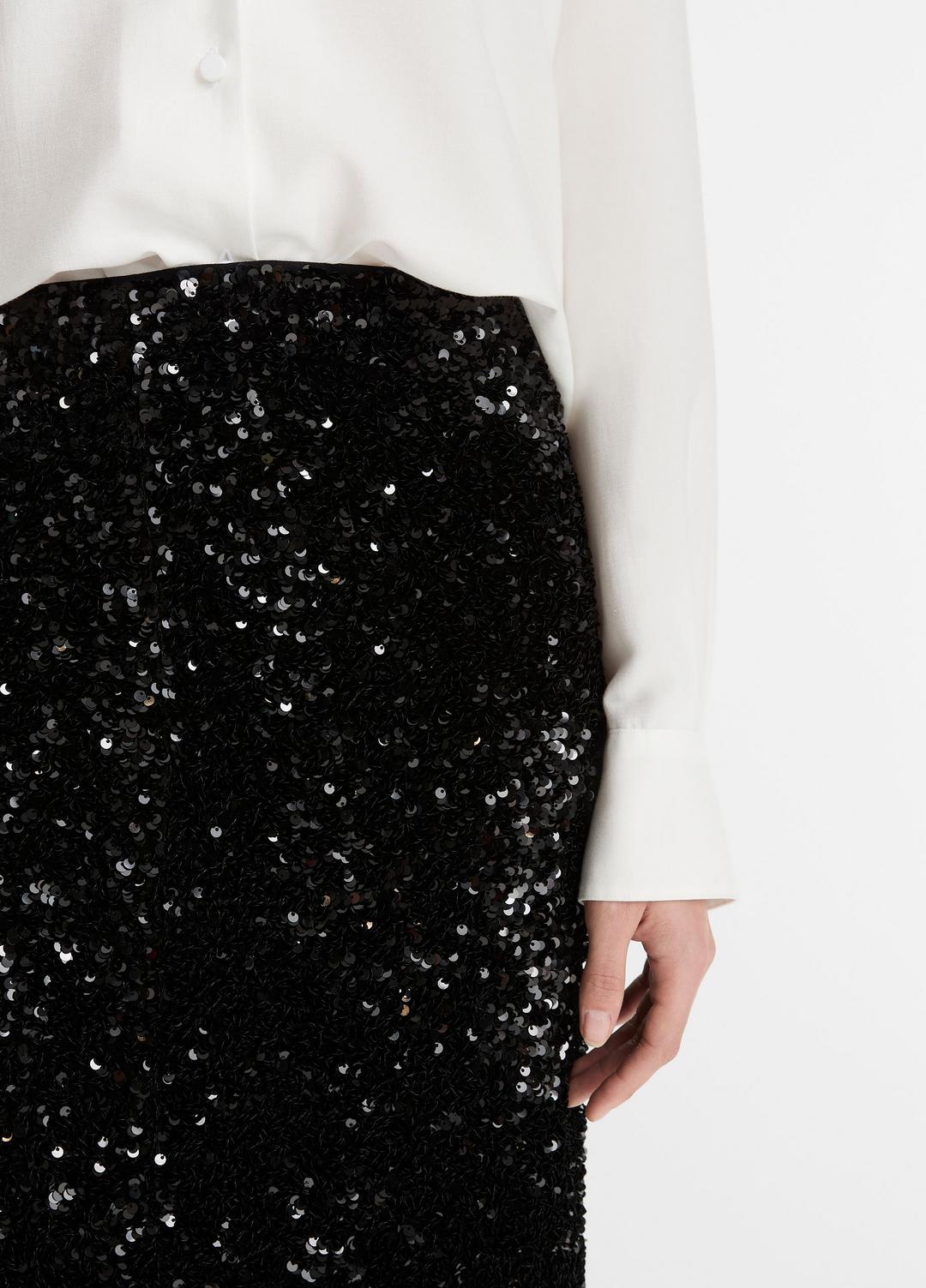 VINCE New - Sequined Velvet Column Skirt in Skirts