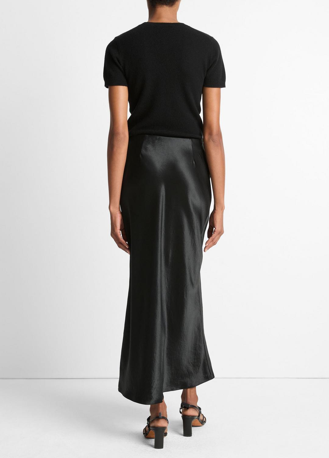 VINCE Best Price - Satin Side-Slit Slip Skirt in Skirts