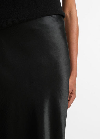 VINCE Best Price - Satin Side-Slit Slip Skirt in Skirts
