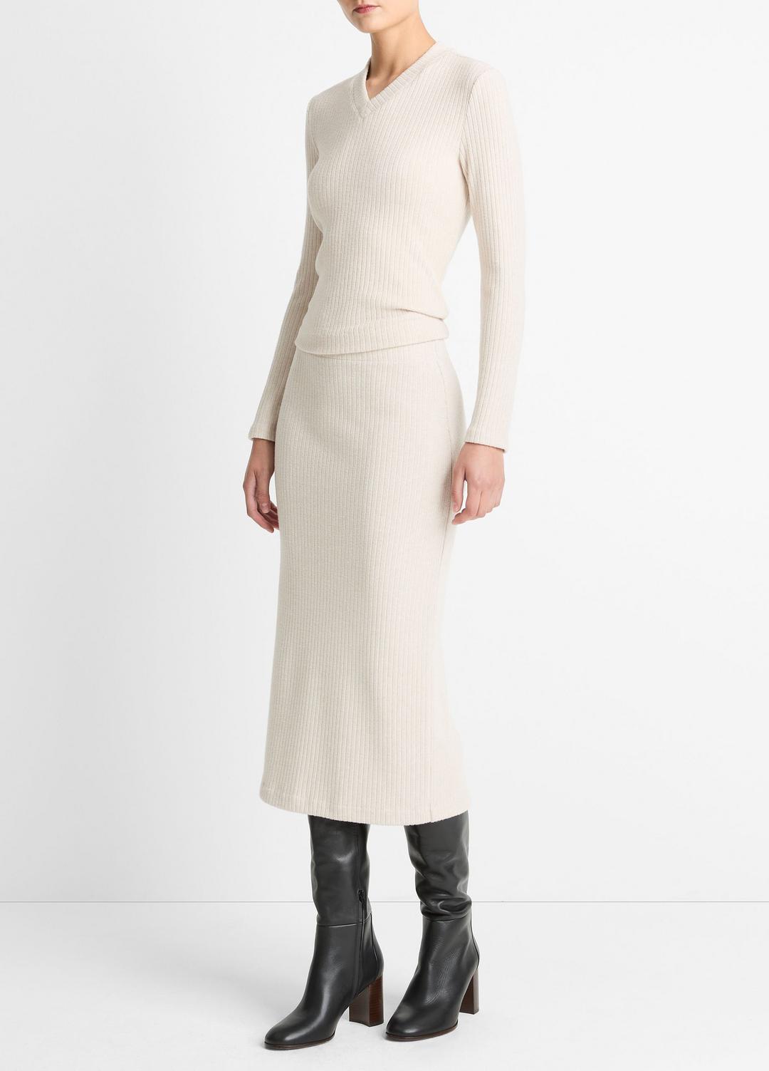 VINCE Value - Cozy Rib Midi Skirt in Skirts