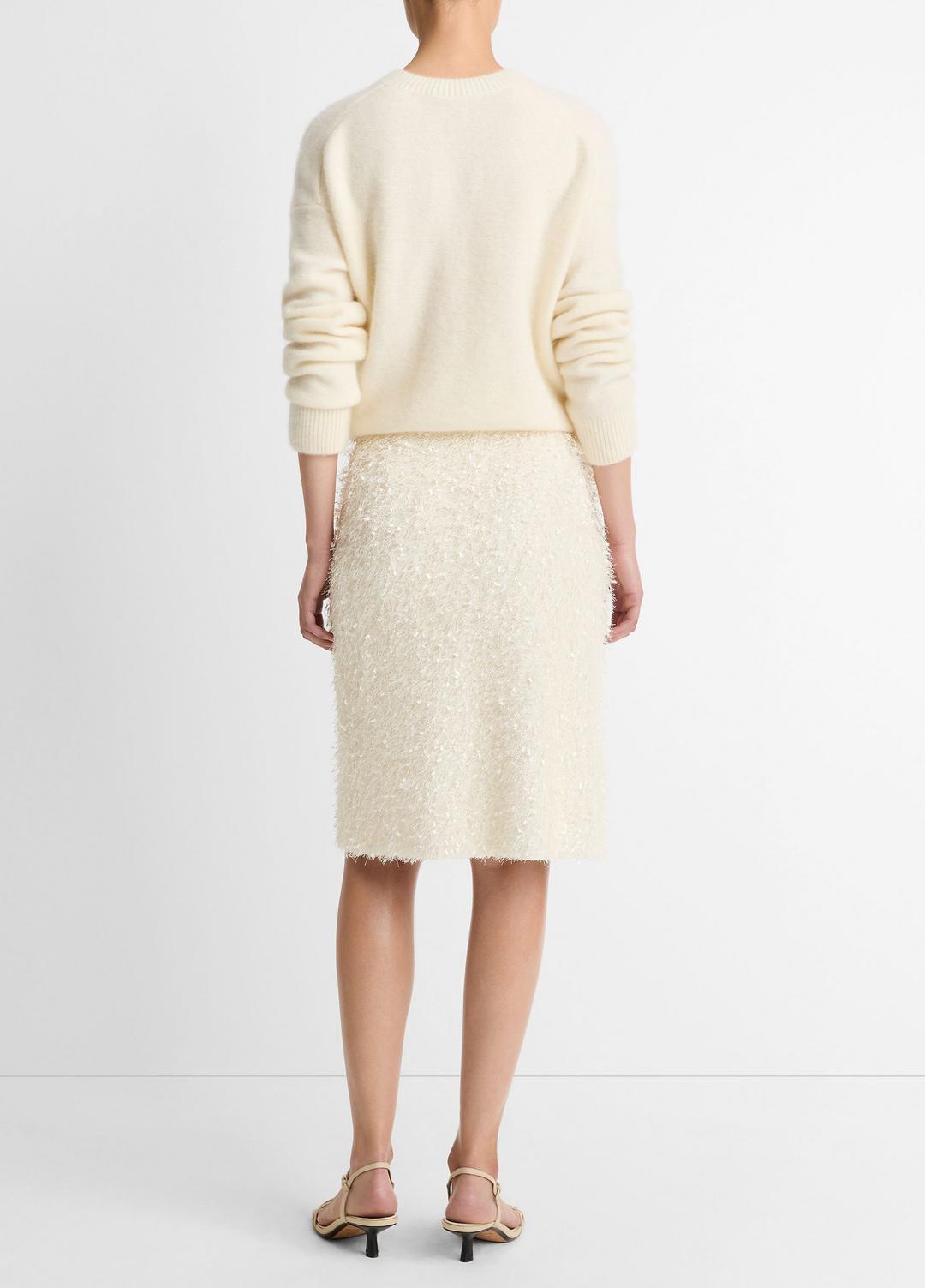 VINCE Customer Favorite - Feathery-Fringe Knee Skirt in Skirts