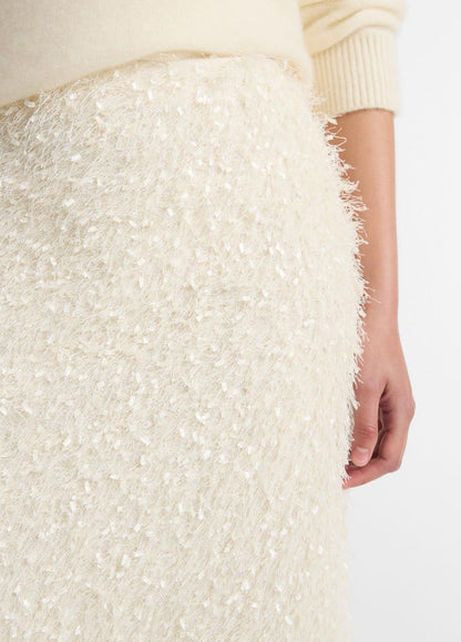 VINCE Customer Favorite - Feathery-Fringe Knee Skirt in Skirts