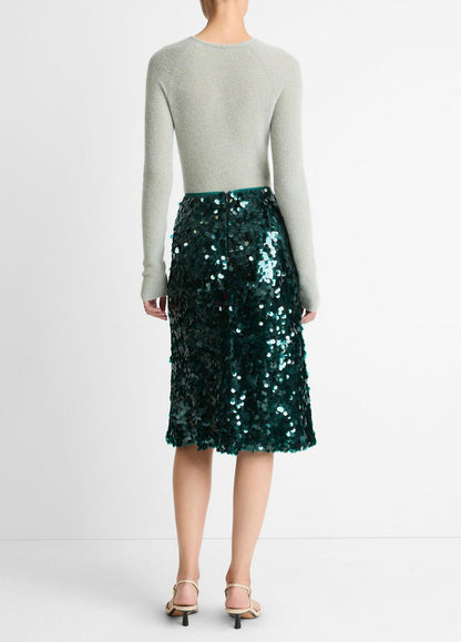 VINCE New - Paillette Bias Skirt in Skirts