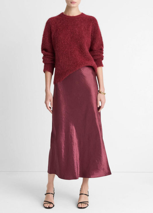 VINCE New - Satin Side-Slit Slip Skirt in Skirts