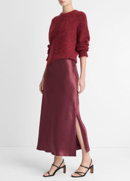 VINCE New - Satin Side-Slit Slip Skirt in Skirts