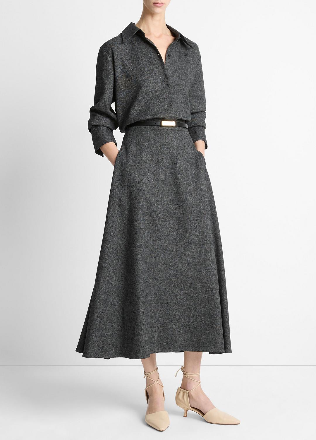 VINCE Customer Favorite - Italian Jaspe Full Skirt in Skirts