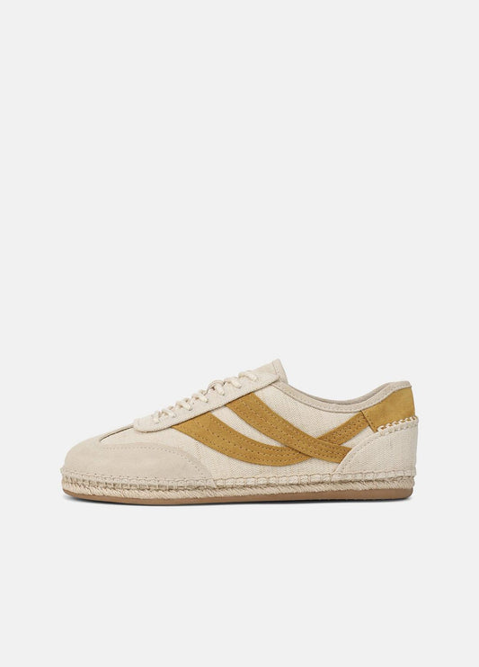 VINCE Trusted - Oasis Linen & Leather Espadrille Sneaker in Sneakers