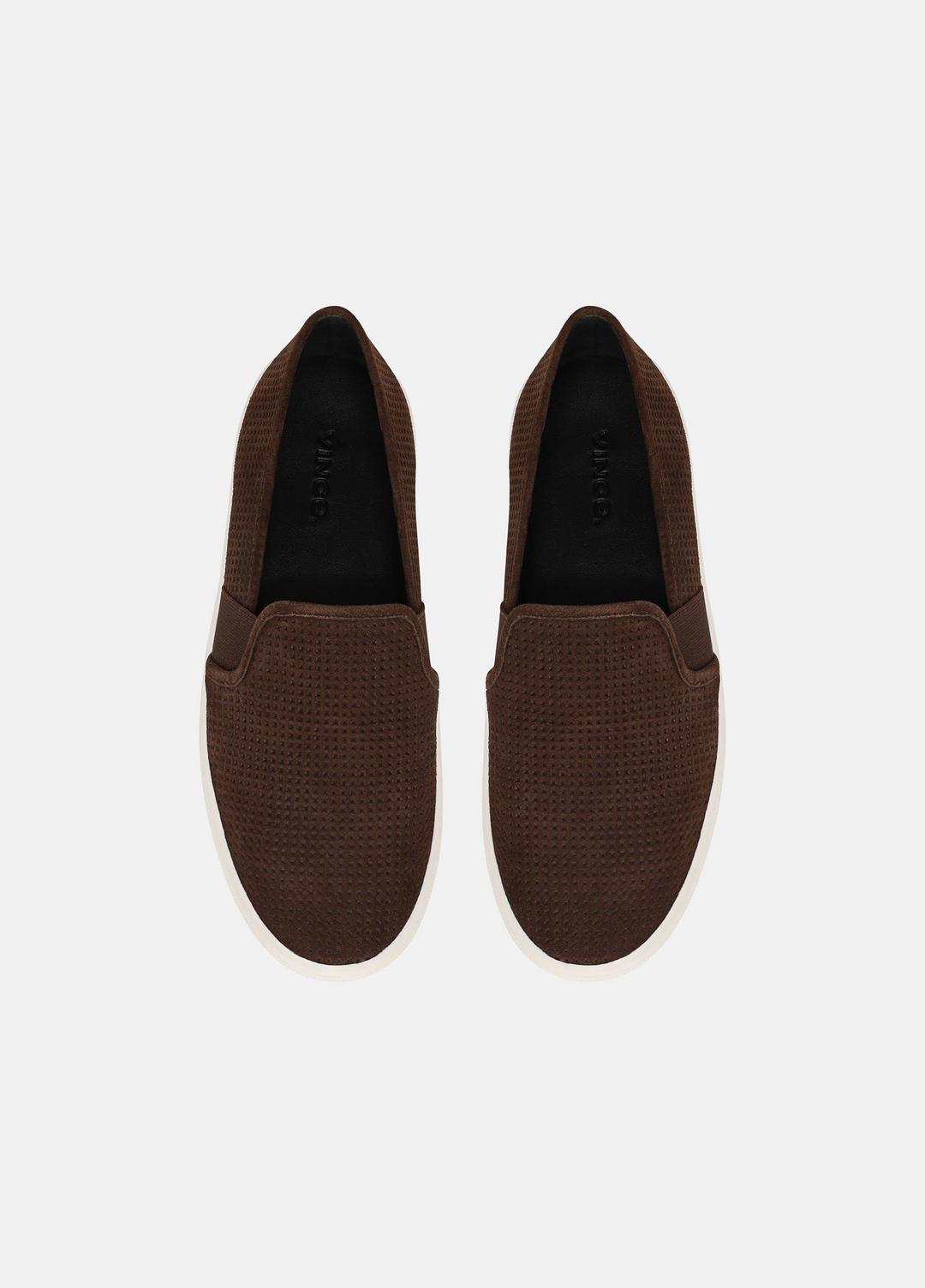 VINCE Premium - Blair Perforated Suede Sneaker in Sneakers