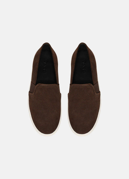 VINCE Premium - Blair Perforated Suede Sneaker in Sneakers