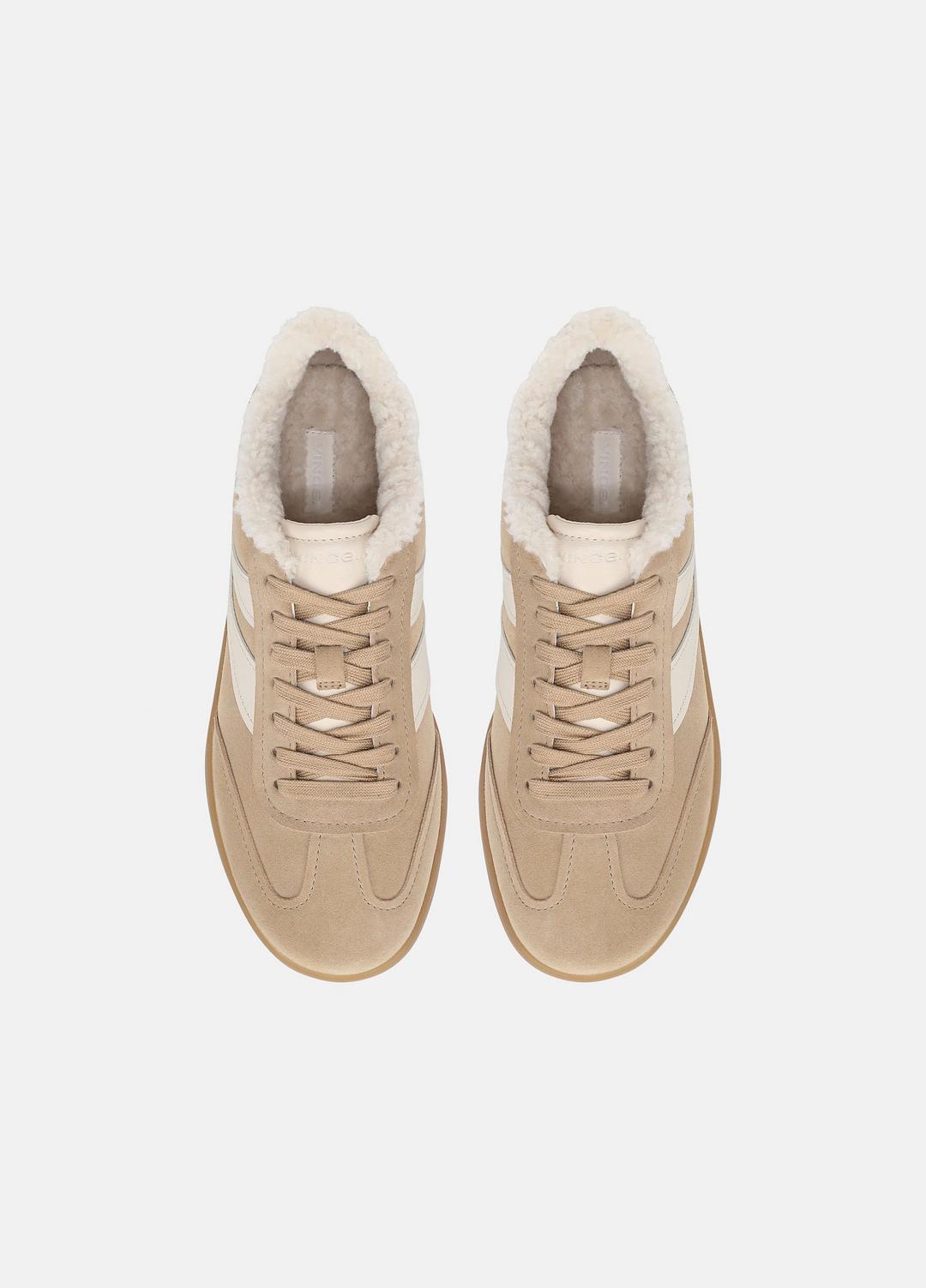 VINCE Featured - Oasis Suede & Shearling Sneaker in Sneakers