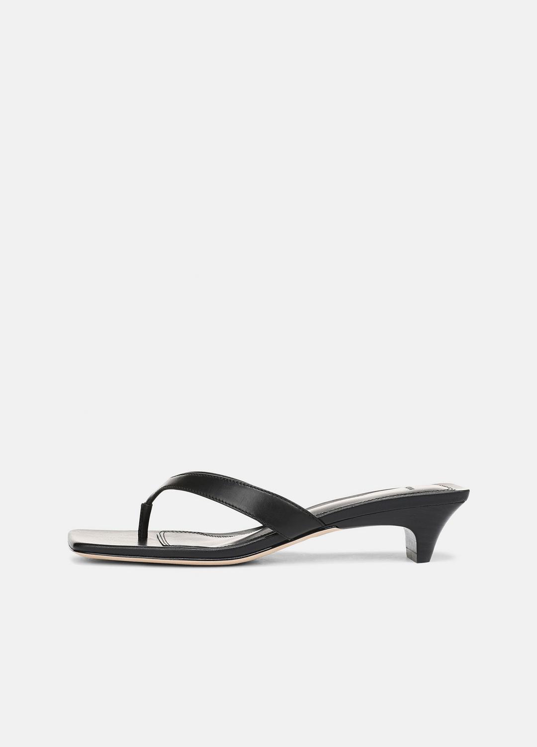 VINCE Best Price - San Juan Leather Heeled Thong Sandal in Heels