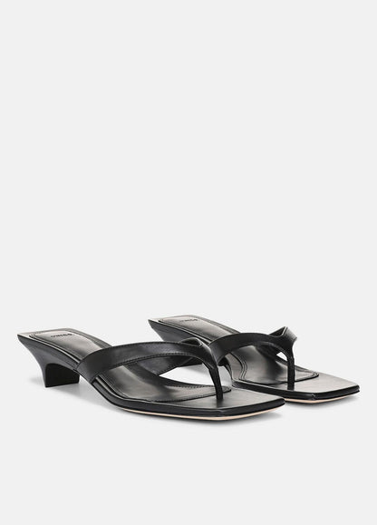 VINCE Best Price - San Juan Leather Heeled Thong Sandal in Heels