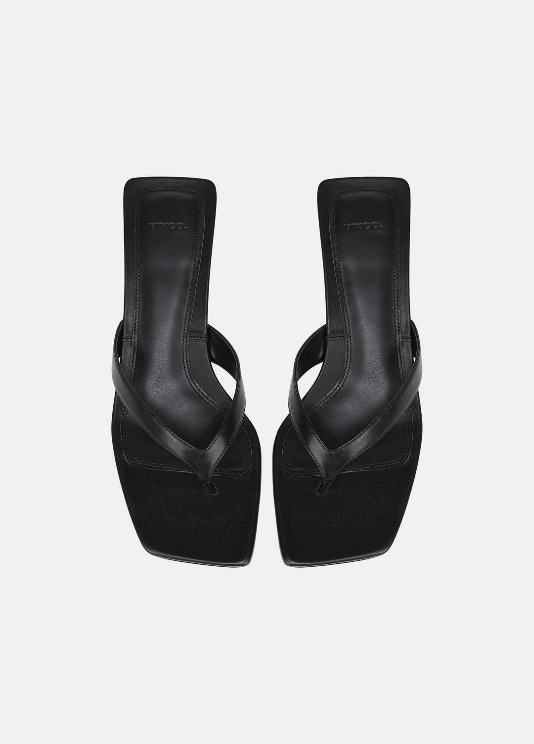VINCE Best Price - San Juan Leather Heeled Thong Sandal in Heels