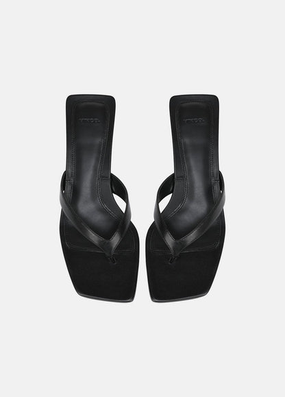 VINCE Best Price - San Juan Leather Heeled Thong Sandal in Heels