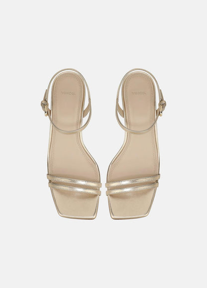 VINCE Deals - Tilda Metallic Leather Heeled Sandal in Heels