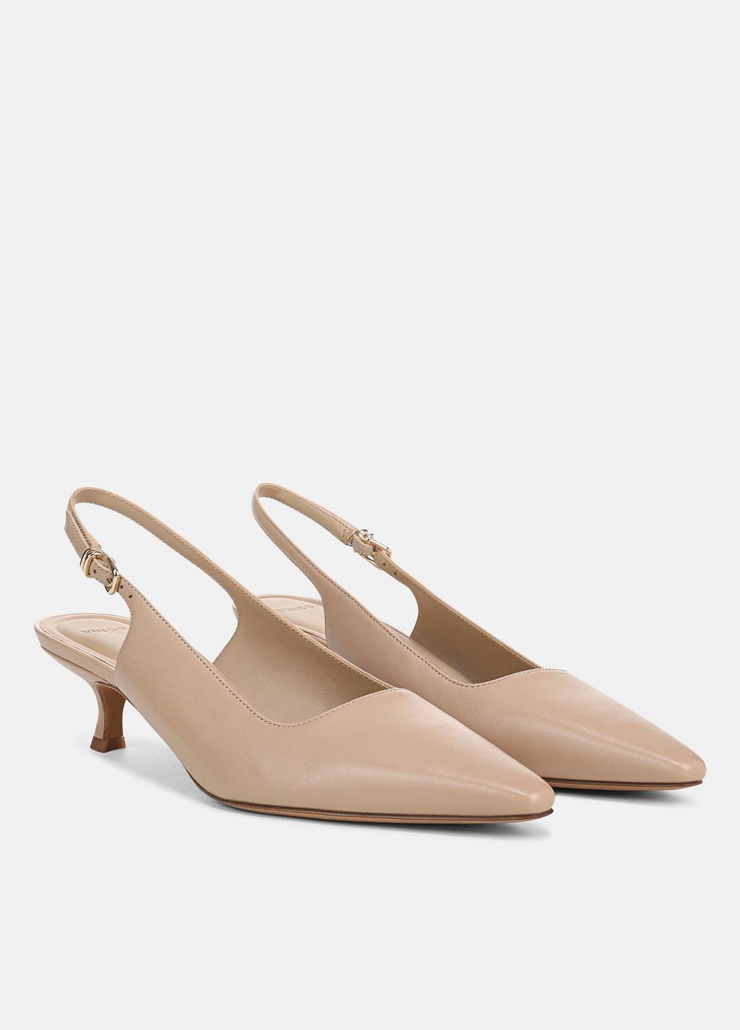 VINCE Discount - Sabra Leather Slingback Heel in Heels