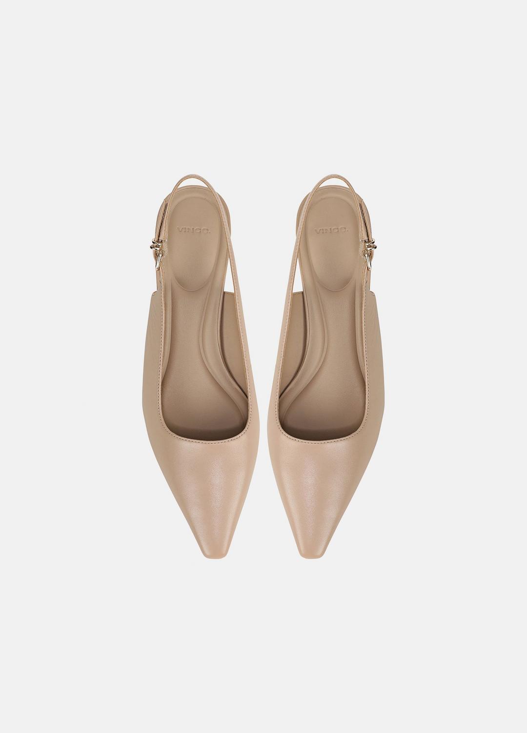 VINCE Discount - Sabra Leather Slingback Heel in Heels
