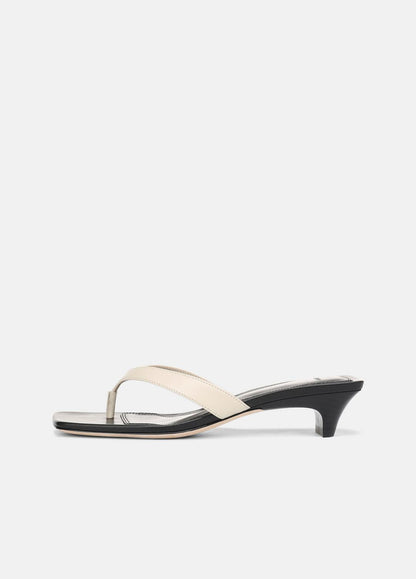 VINCE Quality - San Juan Leather Heeled Thong Sandal in Heels
