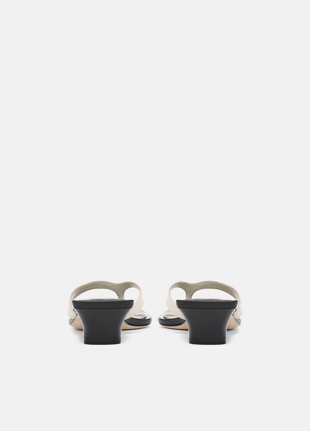 VINCE Quality - San Juan Leather Heeled Thong Sandal in Heels