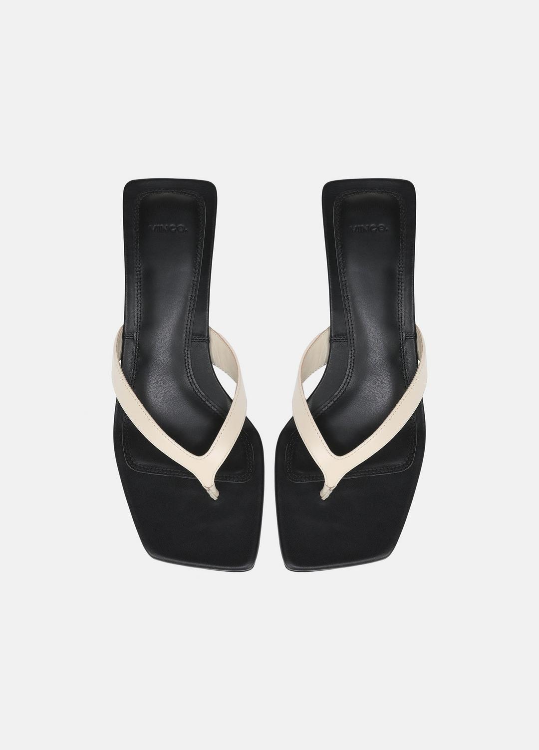 VINCE Quality - San Juan Leather Heeled Thong Sandal in Heels