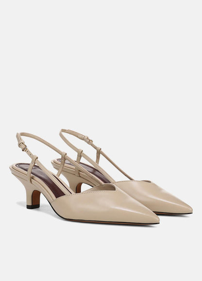 VINCE Hot Sale - Levvy Leather Slingback Heel in Heels
