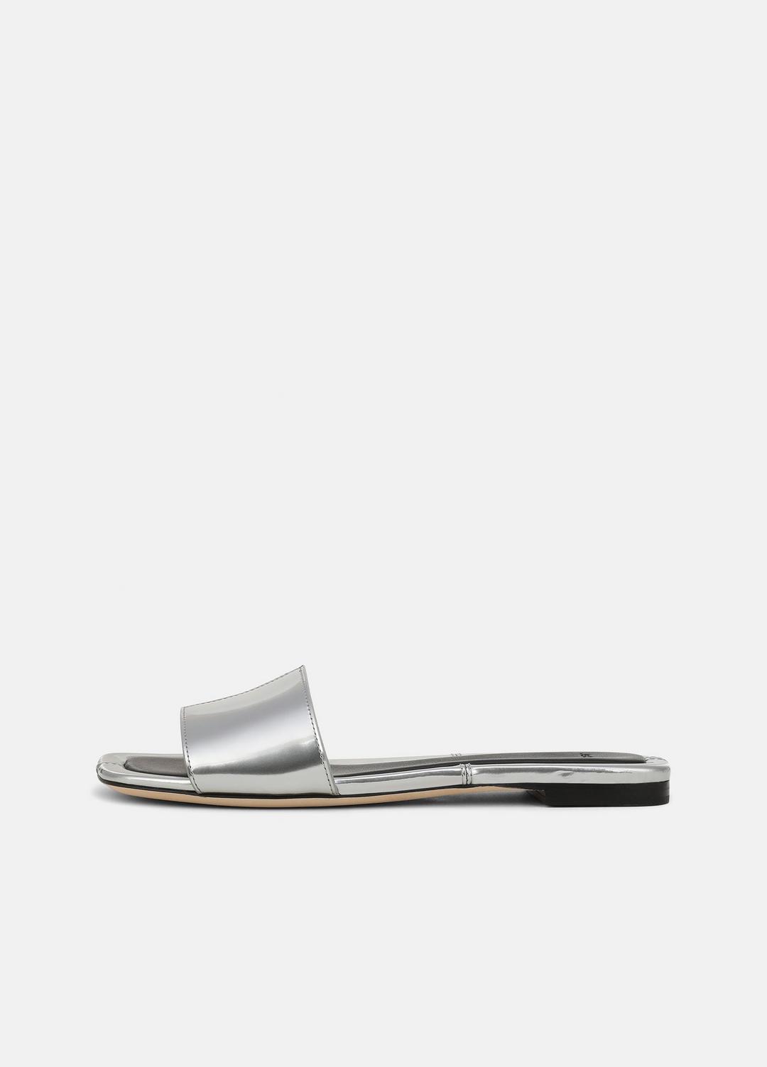 VINCE Latest - Valeria Metallic Leather Slide Sandal in Sandals