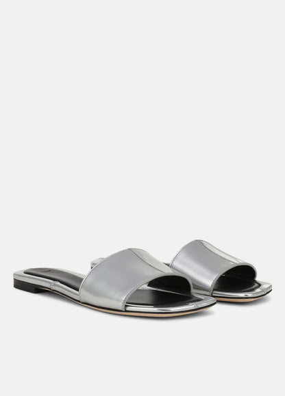 VINCE Latest - Valeria Metallic Leather Slide Sandal in Sandals
