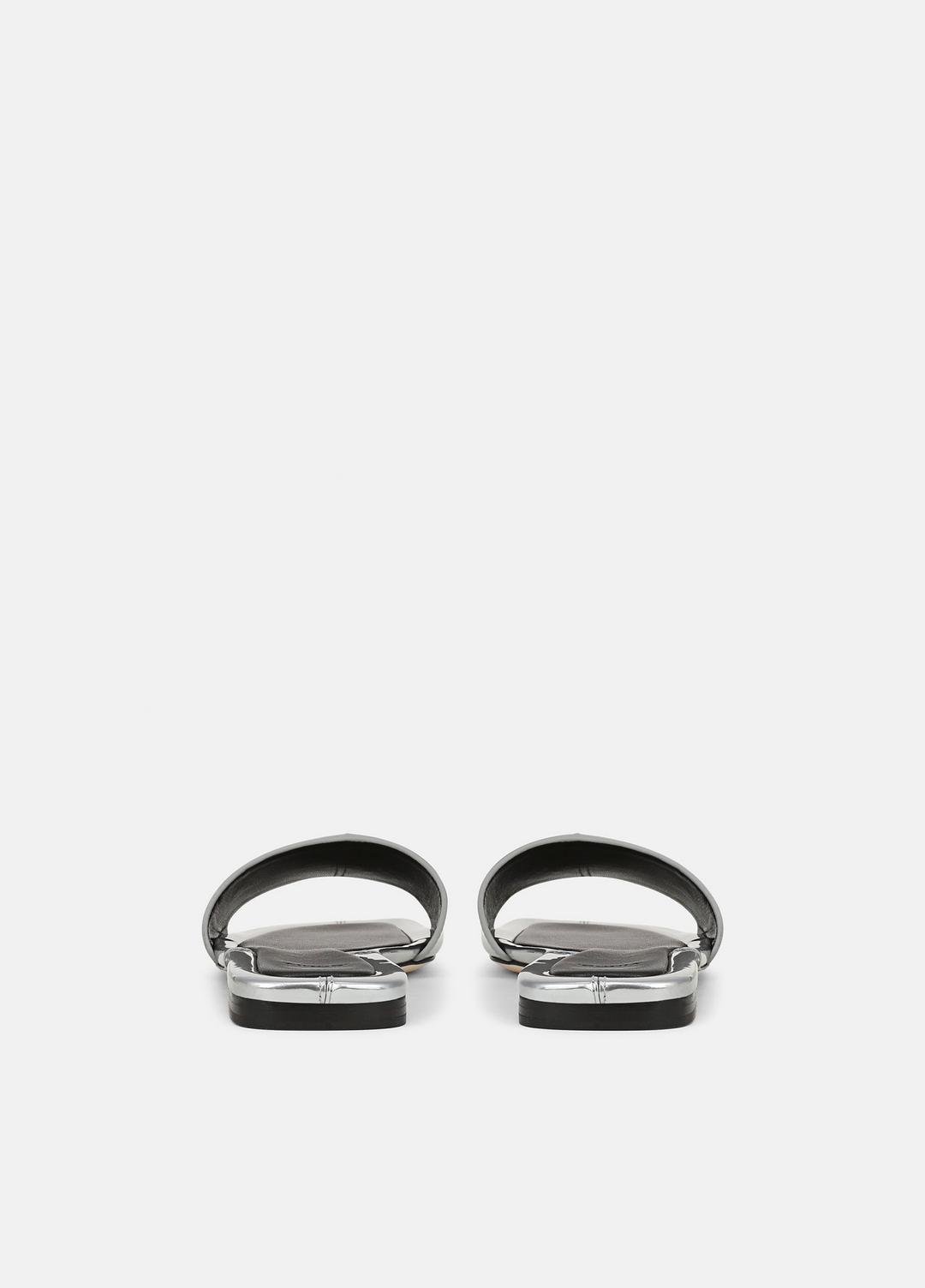 VINCE Latest - Valeria Metallic Leather Slide Sandal in Sandals