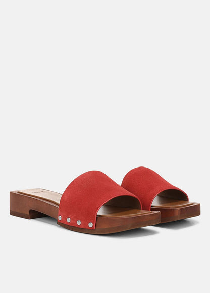 VINCE Quality - Barbara Leather Slide Sandal in Sandals
