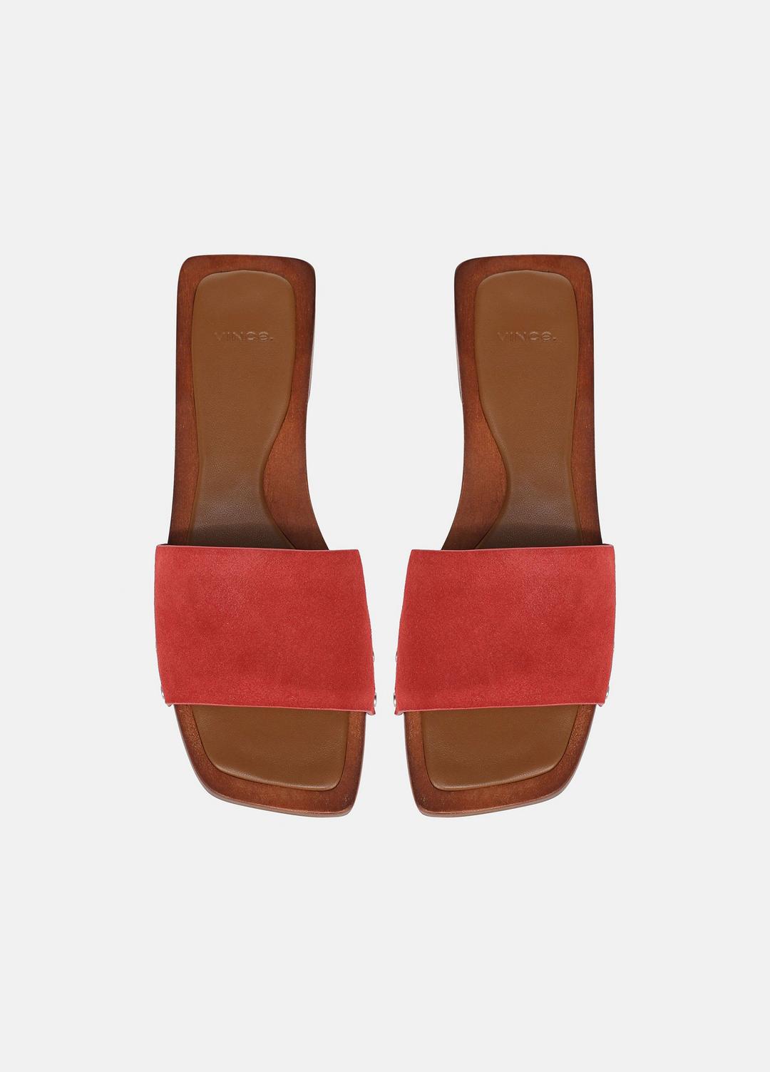 VINCE Quality - Barbara Leather Slide Sandal in Sandals