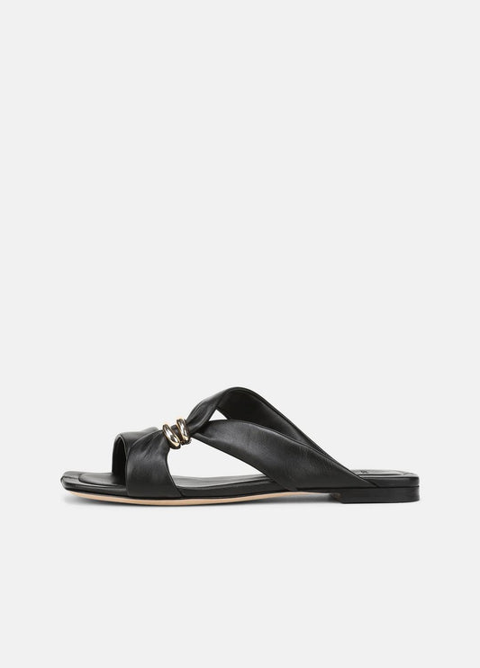 VINCE Discount - Vilma Leather Slide Sandal in Sandals