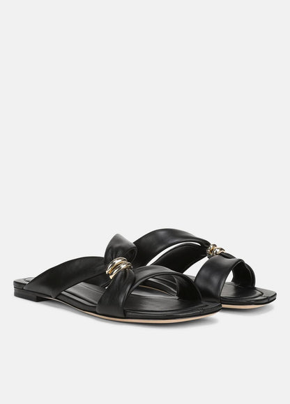 VINCE Discount - Vilma Leather Slide Sandal in Sandals