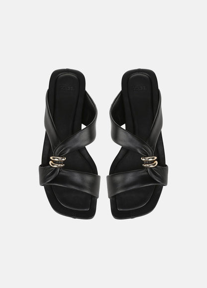 VINCE Discount - Vilma Leather Slide Sandal in Sandals