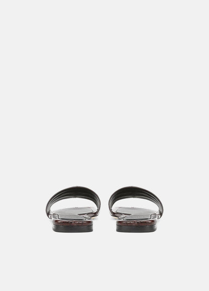 VINCE Sale - Valeria Croc-Embossed Leather Slide Sandal in Sandals